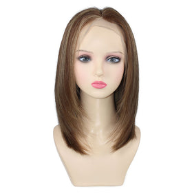 Human Hair Wig Full Lace Wig P4/27 14inch