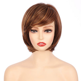 Dark Brwon (#T132/33/40) Synthetic Short Curly Wig