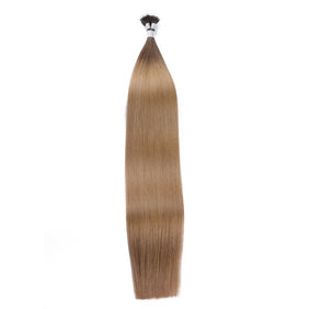 Toffee Lightest Brown Nano Ring Tip Human Hair Extensions-22Inch