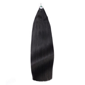 Natural Black Nano Ring Tip Human Hair Extensions-FEATHER