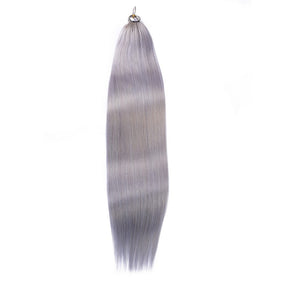 Gray Nano Ring Tip Human Hair Extensions-FEATHER