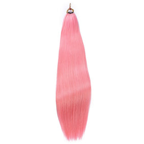 Pink Nano Ring Tip Human Hair Extensions-FEATHER