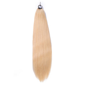 Honey Blonde Nano Ring Tip Human Hair Extensions-FEATHER