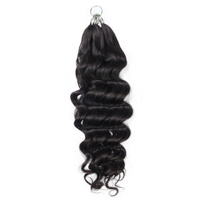 Natural Black Nano Ring Tip Human Hair Extensions-FEATHER