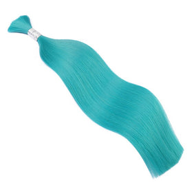 Light Green Wet & Wavy Bulk Hair Extensions for Braiding-BULK HAIR