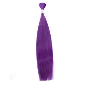 Dark Purple Wet & Wavy Bulk Hair Extensions for Braiding-BULK HAIR