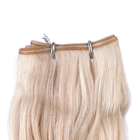 Honey Blonde Double Weft Sew In Hair Extensions-HAND TIED WEFT