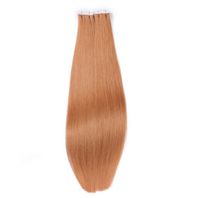 Ginger Blonde #27 PU Tape Ins Human Hair Extensions