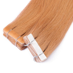 Ginger Blonde #27 PU Tape Ins Human Hair Extensions