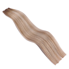 Brown Blonde(#B9A/60A) Double Weft Sew In Hair Extensions-GENIUS WEFT