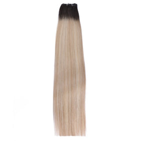 Black Blonde Ombre (#T1BP16A/60A) Double Weft Sew In Hair Extensions- FLAT HAIR WEFT