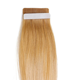 Ginger Light Blonde Ombre PU Tape Ins Human Hair Extensions