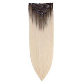 Dark Brown Honey Ombre Lace Clip In Hair Extensions