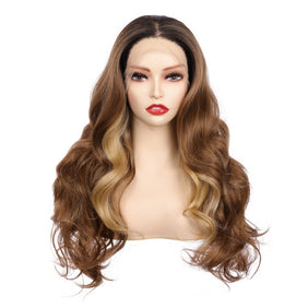 Body Wave Synthetic Wig-Dark Brown