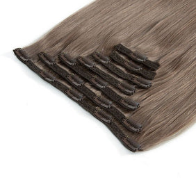 Grey Brown Lace Clip Ins Extensions