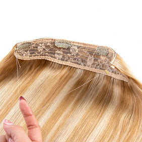 Two-tones Halo Clip ins Hair Extensions Human Hair